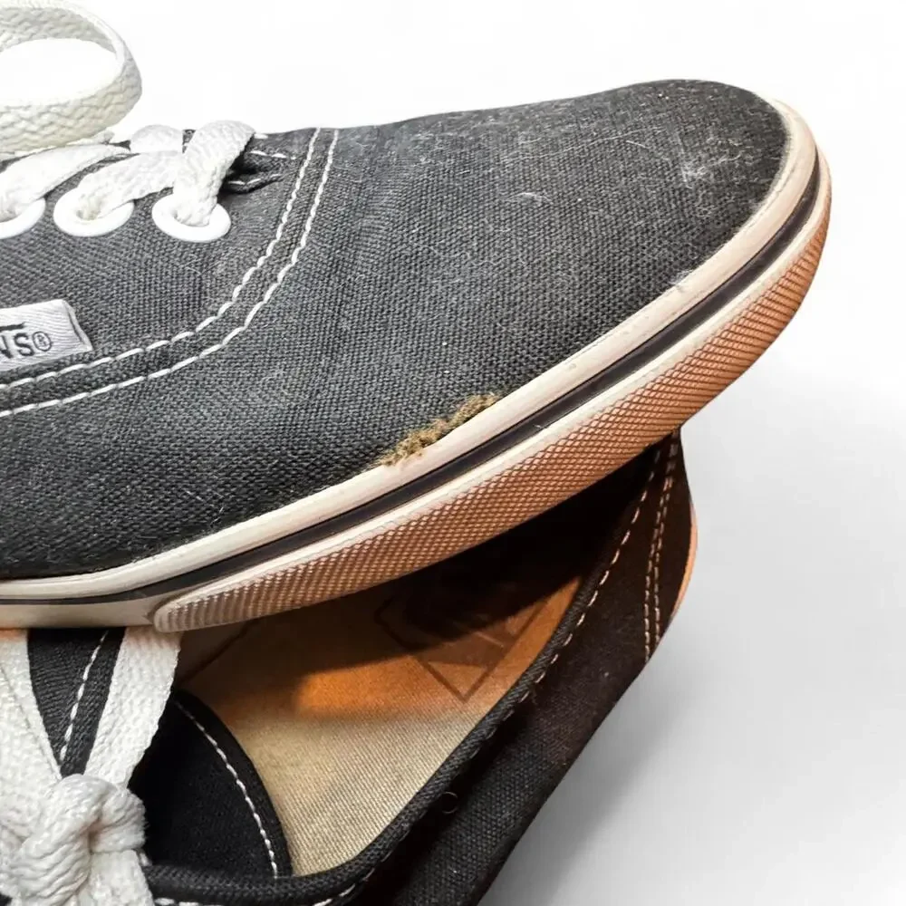Vans Classic Low Profile Black & White Sneakers — W9/M7.5 - Picture 5 of 8